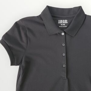 IZOD Approved Schoolwear Polo Shirt‎ Black Youth M 7/9 Short Sleeve Uniform New